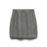 Vmfortuneallison High Waist Short Skirt In Grey