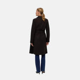 Vero Moda VMFORTUNEAYA Long Coat In Chocolate Torte