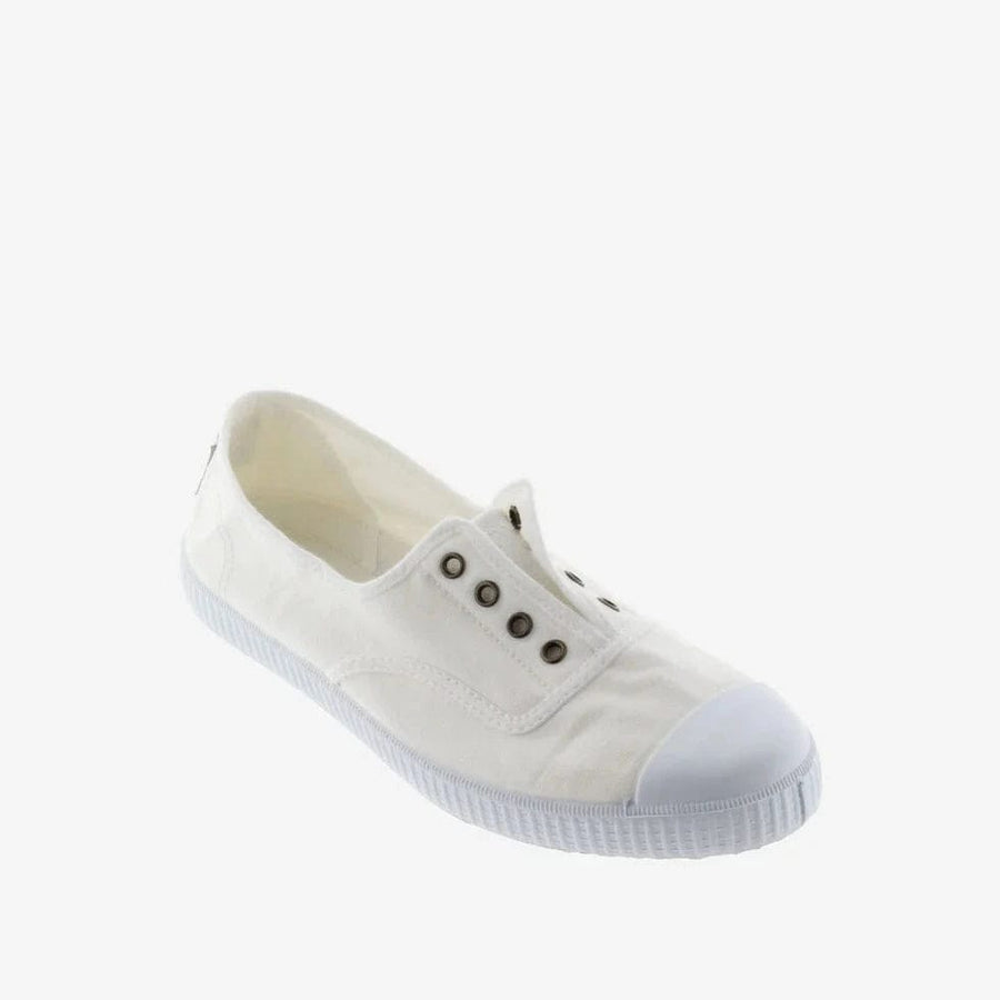 Victoria 1915 Inglesa Drec Canvas Elastic Plimsoll in Blanco