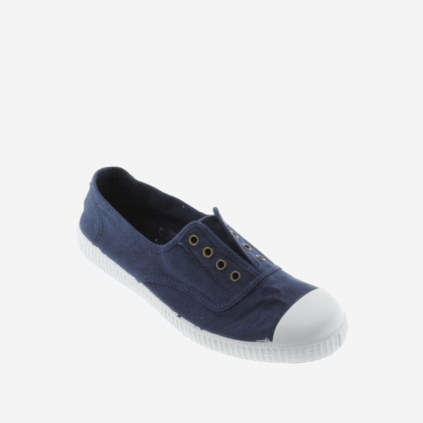 Victoria 1915 Inglesa Drec® Canvas Elastic Plimsoll in Drec Marino