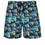 Vilebrequin Men Swim Shorts Piranhas Navy