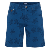 Vilebrequin 5-Pockets Bermuda Shorts Ronde Des Tortues in Blue