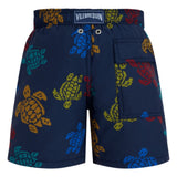 Vilebrequin Boys Swim Shorts Ronde des Tortues Tricot In Multi