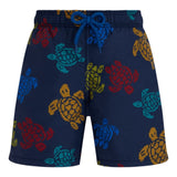 Vilebrequin Boys Swim Shorts Ronde des Tortues Tricot In Multi