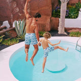 Vilebrequin Boys Swim Shorts Whales In Celadon