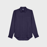 Vilebrequin Caroubis Linen Shirt Solid In Navy