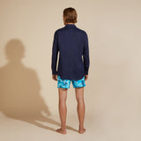 Vilebrequin Long Sleeve Linen Shirt in Navy
