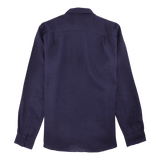 Vilebrequin Long Sleeve Linen Shirt in Navy
