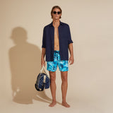 Vilebrequin Long Sleeve Linen Shirt in Navy