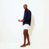 Vilebrequin Long Sleeve Linen Shirt in Navy