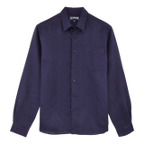 Vilebrequin Long Sleeve Linen Shirt in Navy