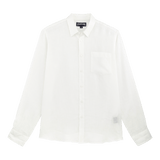 Vilebrequin Long Sleeve Linen Shirt In White
