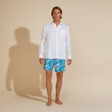 Vilebrequin Long Sleeve Linen Shirt in White