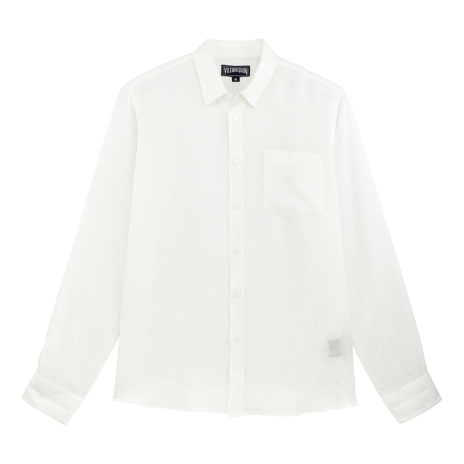 Vilebrequin Long Sleeve Linen Shirt in White