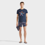 Vilebrequin Men Stretch Short Swim Shorts Disco Stars In Blue