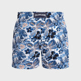 Vilebrequin Men Stretch Swim Shorts Island Flowers White