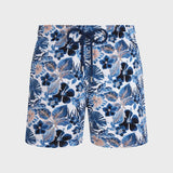 Vilebrequin Men Stretch Swim Shorts Island Flowers White