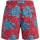 Vilebrequin Men Swim Shorts Turtles Sequins in Merlot