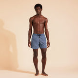 Vilebrequin Moorea Mini Shark Print Swim Shorts in Bleu Marine