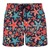 Vilebrequin Moorea Starfish Swim Shorts in Encre Blue Multi