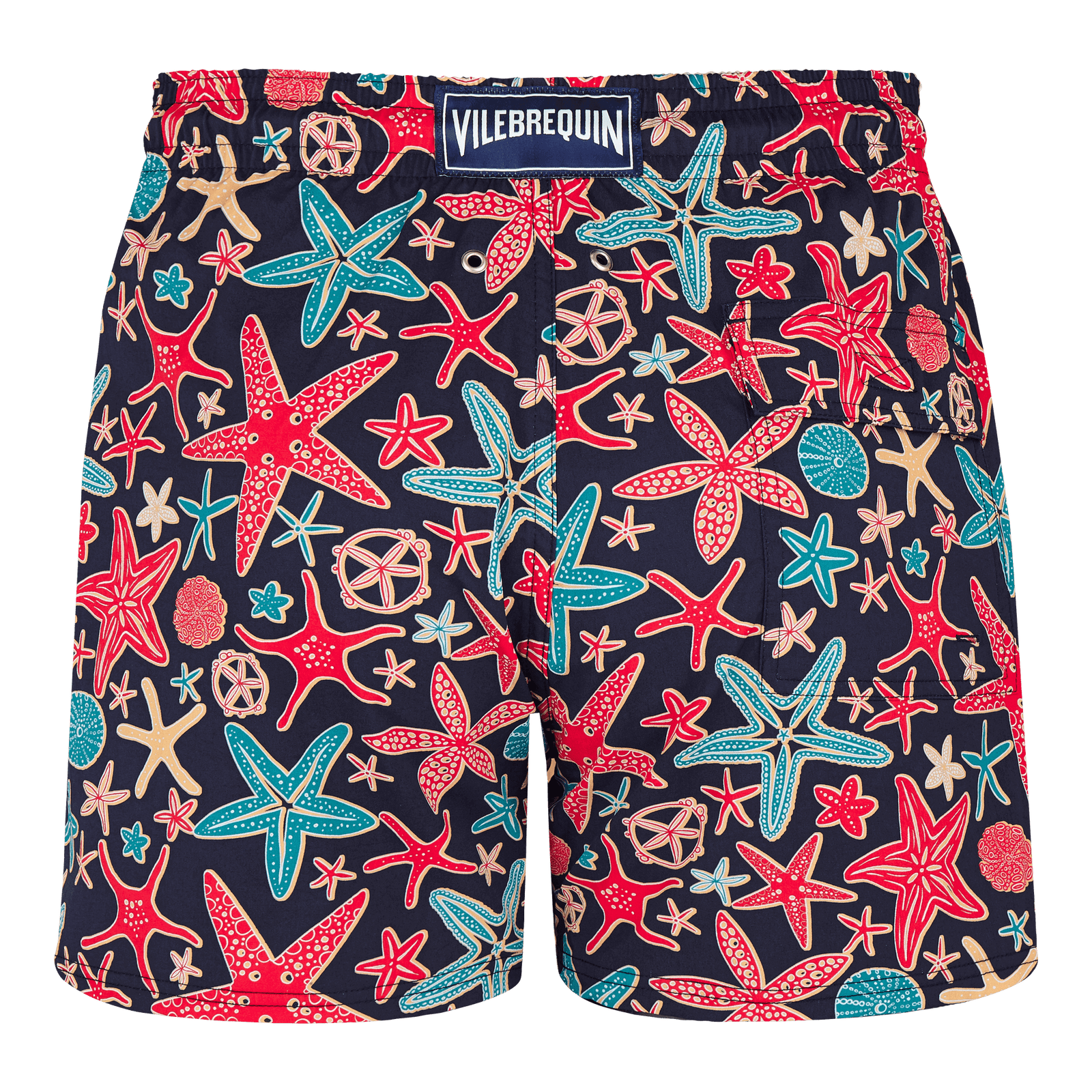 Vilebrequin Moorea Starfish Swim Shorts in Encre Blue Multi