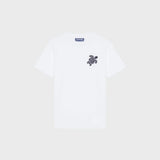 Vilebrequin Organic Cotton T-shirt Big Turtle Embroidery In White