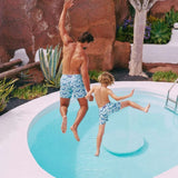 Vilebrequin Swim Shorts Whales In Celadon