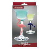 Vin Bouquet Set Of 8 Assorted Silicone Glass Markers