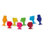 Vin Bouquet Set Of 8 Assorted Silicone Glass Markers