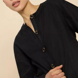 White Stuff Adele Linen Jacket in Pure Black
