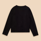 White Stuff Adele Linen Jacket in Pure Black