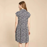 White Stuff Everly Printed Jersey Shirt Dress in Navy Print