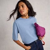 Katya Tee In Mid Blue