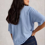 Katya Tee In Mid Blue