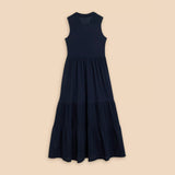 White Stuff Keira Maxi Jersey Dress in Dark Navy