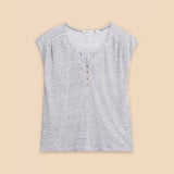White stuff Nina Linen Tank in White Multi