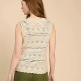 White Stuff Pippa Waistcoat in Natural White