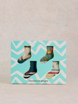White Stuff 4 Pack Woodland Animals Socks in Multi