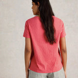 White Stuff Abbie Tee In Mid Coral
