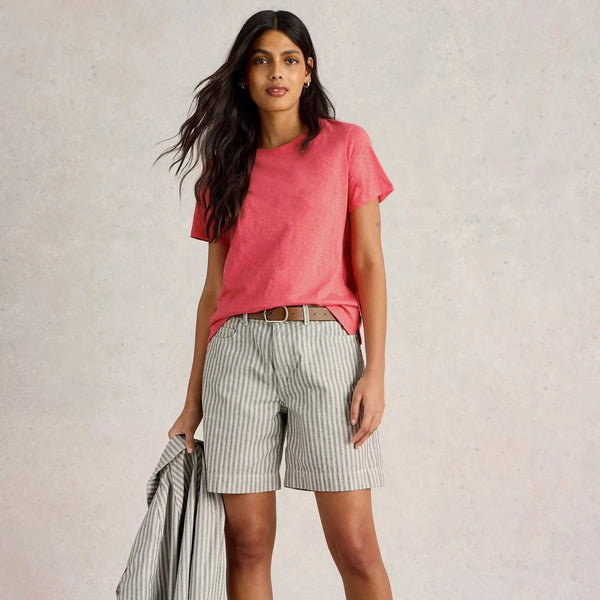 White Stuff Abbie Tee In Mid Coral