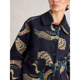 White Stuff Alexa Wool Blend Jacket In Navy Multi