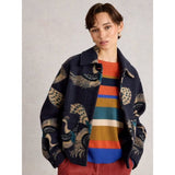 White Stuff Alexa Wool Blend Jacket In Navy Multi