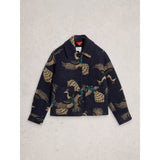 White Stuff Alexa Wool Blend Jacket In Navy Multi