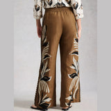White Stuff Ally Linen Wide Leg Trouser In Brown