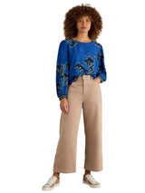 White Stuff Angie Top in Blue Print