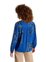 White Stuff Angie Top in Blue Print