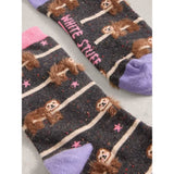 White Stuff Ankle Sock Fluffy In Dark Grey