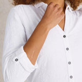 White Stuff Annie Broderie Jersey Shirt In Brilliant White