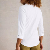 White Stuff Annie Broderie Jersey Shirt In Brilliant White
