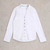 White Stuff Annie Broderie Jersey Shirt In Brilliant White